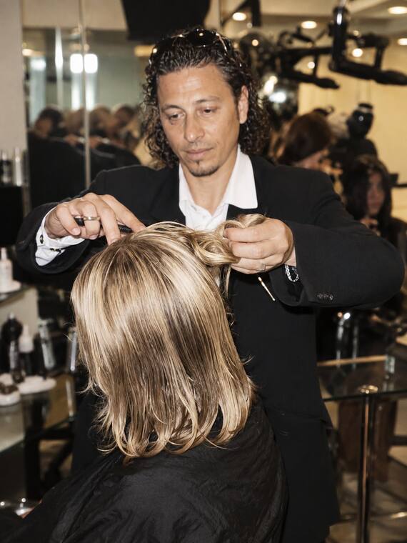 A MAYO&Co stylist at work today